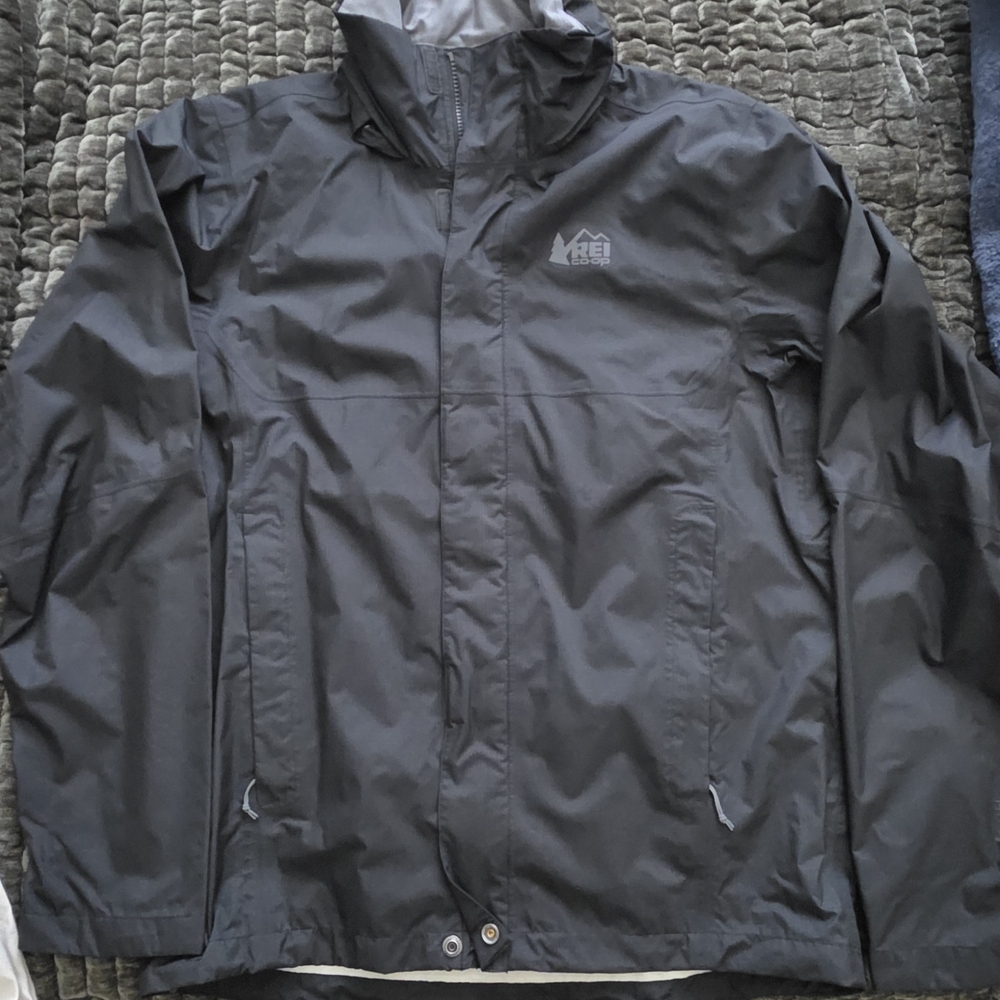 REI Men's Dark Gray Raincoat